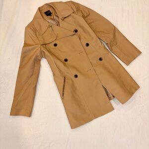 The Limited Tan Double-Breasted Trench Coat